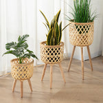 Load image into Gallery viewer, Bamboo Flower Pot 
