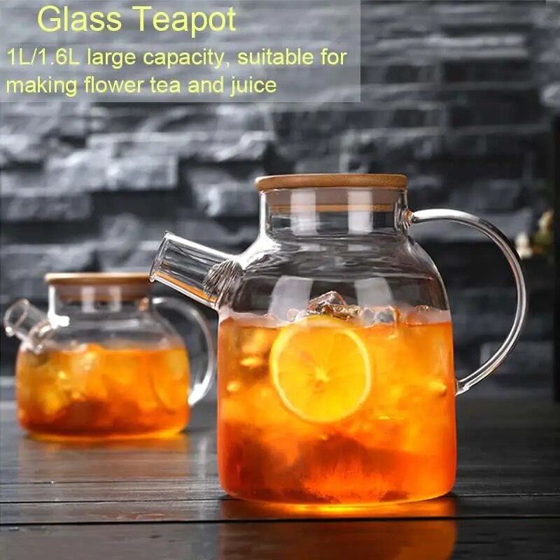  Heat-Resistant Glass Teapot 