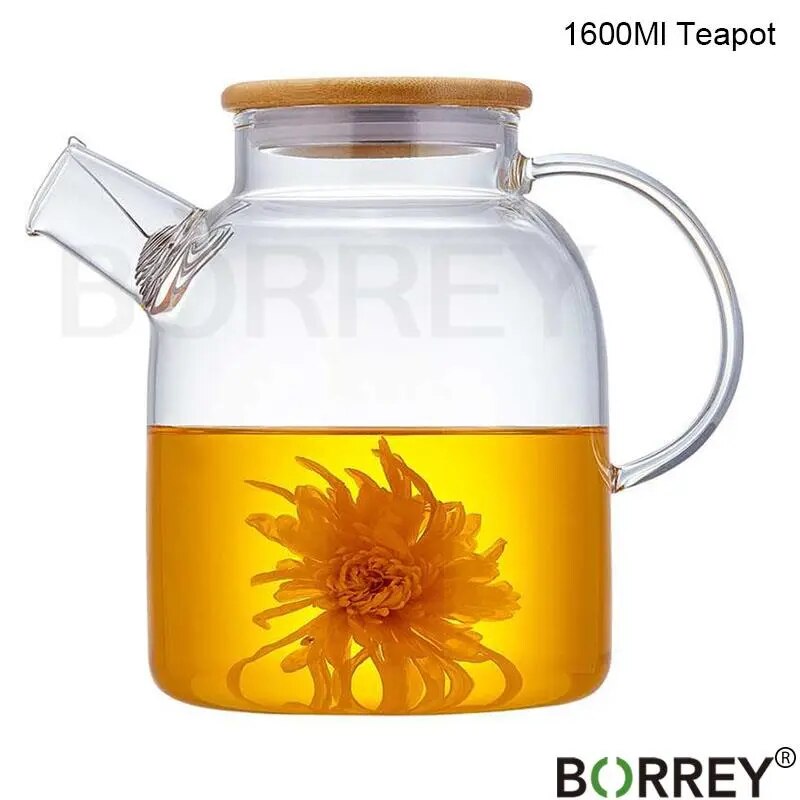  Heat-Resistant Glass Teapot 