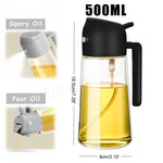 Load image into Gallery viewer, 2-in-1 Oil Dispenser Bottle: Drizzle &amp; Spray - Precise Pouring for Cooking &amp; BBQ
