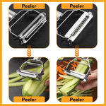 Load image into Gallery viewer, Multifunctional Stainless Steel Kitchen Peeler &amp; Potato Slicer - Durable Vegetable &amp; Fruit Shredder
