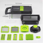 Load image into Gallery viewer, 12-in-1 Vegetable Chopper, Slicer &amp; Grater with Draining Basket
