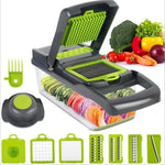 Load image into Gallery viewer, 12-in-1 Vegetable Chopper, Slicer &amp; Grater with Draining Basket
