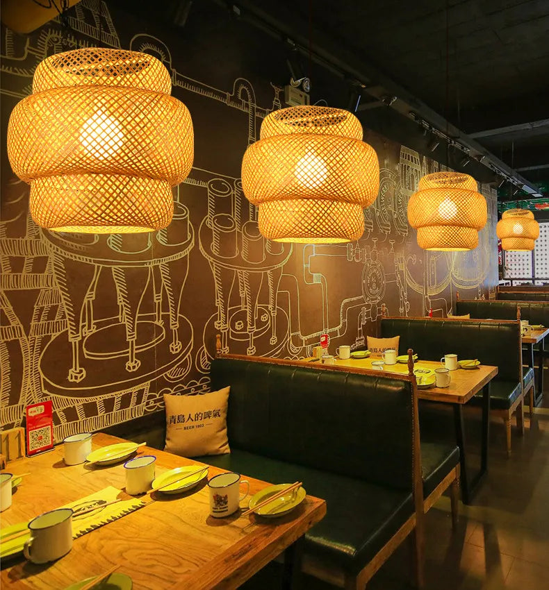 Bamboo Pendant Light Lamp