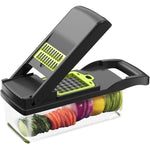 Load image into Gallery viewer, 12-in-1 Vegetable Chopper, Slicer &amp; Grater with Draining Basket
